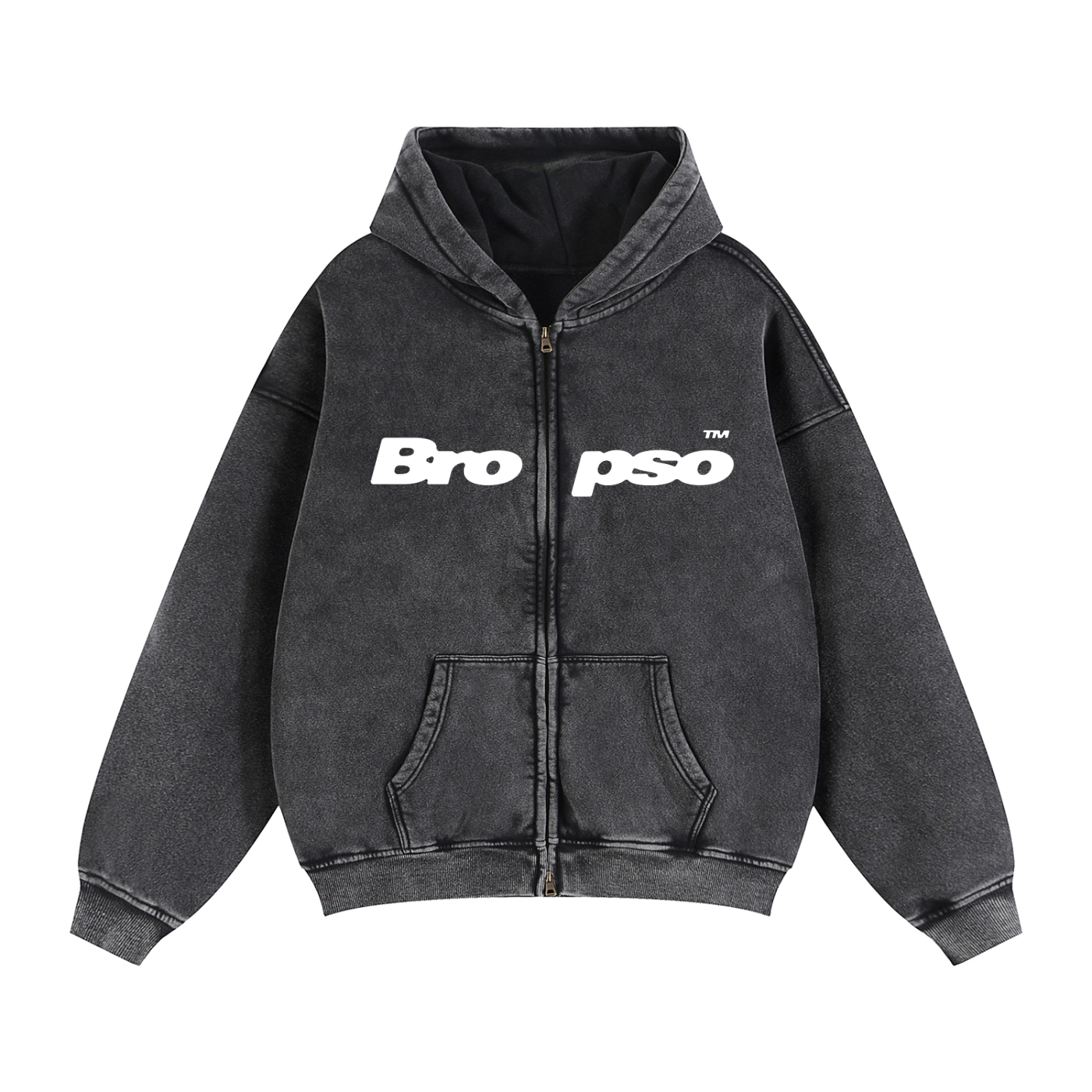 Core Zip Washed Charcoal