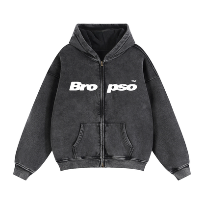 Core Zip Washed Charcoal