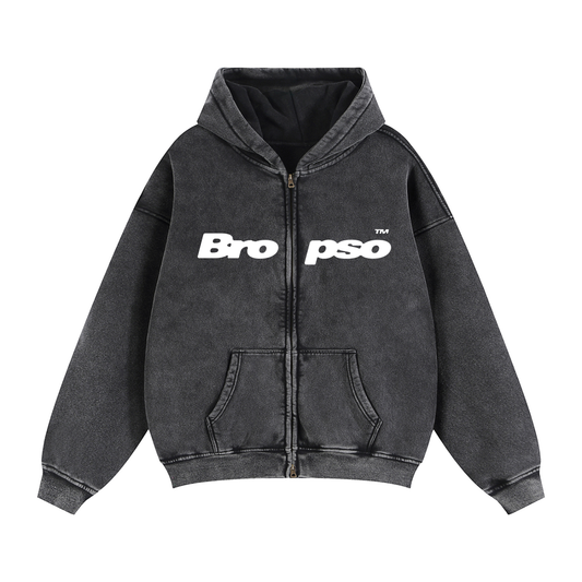 Core Zip Washed Charcoal